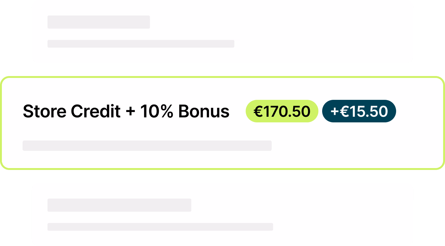 Turn returns into future sales with automated store credit